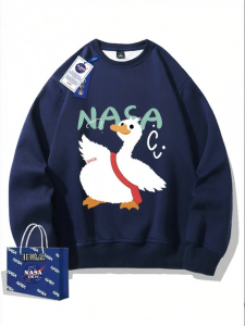 Áo Hoodie Tay Dài Phong Cách Minimalist Nhật Bản Hợp Tác Với Nasa