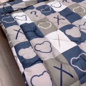 (Bán Chạy Nhất) ⚡ Bộ chăn phao ga gối cotton poly 1m61m8 2m2 1m2 chăn mền đắp đẹp được chọn mẫu - Thỏ nơ tím thông đen tim ngũ sắc...