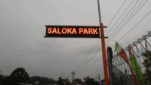 Running Text 40x200cm Dua Sisi Outdoor Merah Wifi