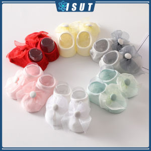 Baby Girl Socks And Headband Set Flower Bowknot Crown Headwrap Newborn And Infant Bowknot Accessory Set Infant Bowknot Baby Cute Princess Lace Gift Set 0-1 Year Old