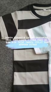 Kaos Anak Stripe Salur Laki-Laki Perempuan Cotton 30s Medium Series