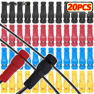 20Pcs Low Voltage Fastlock Piercing Connectors Waterproof Crimp Wiring Terminal Electrical Cable Connector Hardware Fixed Accessory