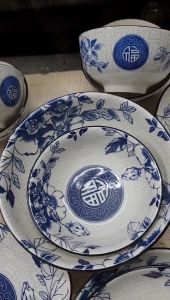 Tô Kiểu Nhật gốm sứ hoa văn Chữ Phúc - Size 5.5/7/8