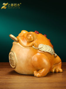 Bronze Golden Toad Figurine Three-legged Toad Decorative Item Business Opening Gift Good Luck Decoration Home Accessories