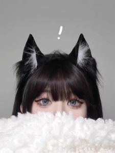 Cute Plush Cat Ear Hairband Womens New 2025 Trend Fox Ear Hair Clip Sweet Cool Headwear Korean Style Fashion Accessories