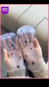 เบาะนวดพื้นรองเท้าซิลิโคนใสแฟชั่นสำหรับผู้ชายและผู้หญิง (35-45)