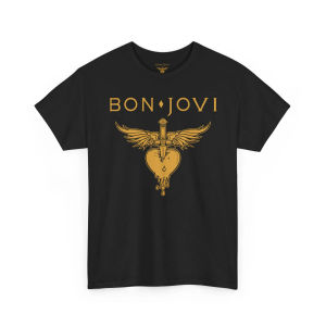 Bon Jovi Forever Tour 2026 T-Shirt Heart Dagger Design Oversized Retro Streetwear Men Women Cotton Short Sleeved Female Clothing