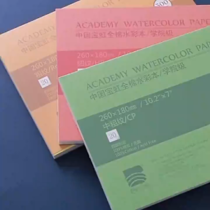 BAOHONG Watercolor Paper 32K/16K 100% Coton Watercolor Painting Paper Pack 20Sheets 300GSM Wet/Dry Sealing Pad for Beginners Artists Professionals