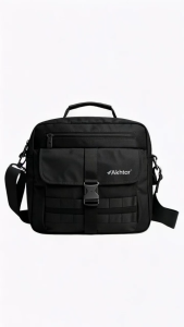 tas selempang slingbag distro pria kekinian hitam pinggang bahu