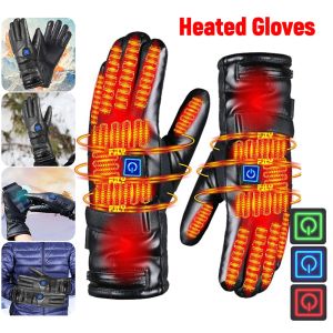 Rechargeable Thermal Touchscreen Gloves Waterproof Battery Powered Heating Gloves Hand Warmer for Outdoor Motorcycle Ski Cycling