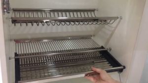 Cabinet Hanging Dish 304 Stainless Steel Dish Draining Rack Dish Drainer Movable Easy To Dry for Kitche