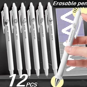 12Pcs Erasable Neutral Pen Erasable Magic Eraser Blue Black Refill Neutral Pen Erasable Pen With Eraser