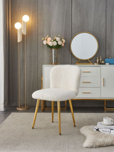 Luxurious Dining Table Chairs Woolen Bedroom Stool Womens Fashionable Personalized Makeup Chair Home Furniture Stool