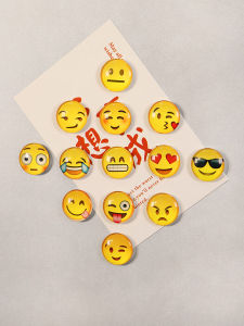 Creative Personality Cartoon Smiling Face Magnet Decorative Sticker Fridge Patch Funny Expression Pack Kitchen Decor