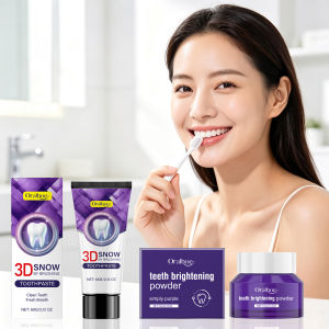 oralhoe | Oralhoe Whitening Toothpaste Gentle Cleaning Teeth Remove Dental Stains Purple Tooth Powder Brighten The Teeth Protects The Gums