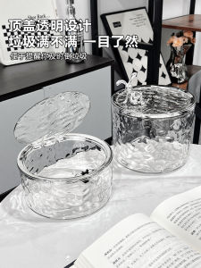 Mini Cute Press-Top Desktop Waste Bin Bedroom Car Storage Organizer Lightweight Luxury Home Use Table Tea Table Small Trash Can