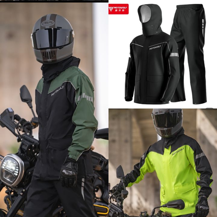 ORIGINAL MOTOWOLF Raincoat V3B MDL0403B (Rain Jacket And Pants) | Lazada PH