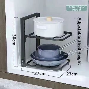 Pot Pan Organizer Stainless Steel Shelf
