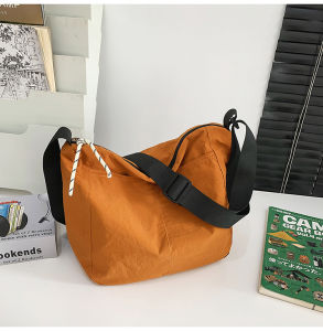 Large Capacity Canvas Slant Bag Mens Commuter Messenger Bag Casual Leisure Backpack Single Shoulder Bag for Students