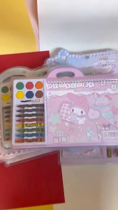 Buku Catatan Karakter Kartun Warna Ungu dengan Kreativitas Seni