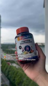 Holistic Way Joint Food Vegetable Glucosamine with Turmeric Ginger & MSM – Reduces Inflammation Supports Joint Mobility & Cartilage Health — Vegan (120 Vegetarian Capsules per bottle)