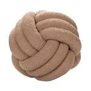 Home decoration Knotted Ball Pillow Indeformable Ecofriendly Knotted Ball Plush Pillow Hand-woven Knotted Ball Back Throw Pillow