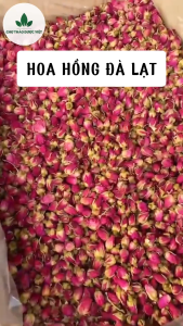 Nụ hoa hồng khô Đà Lạt 300g trà hoa hồng sấy khô nguyên nụ dùng pha trà decor trang trí