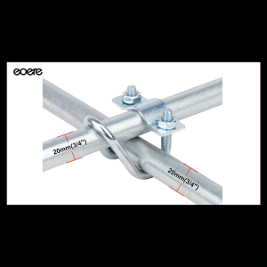 (ราคาต่อ 4 ชิ้น)ที่ล็อคท่อเหล็ก อุปกรณ์ที่ล็อคท่อเหล็ก ล็อคท่อรูปตัวยู เหล็กรัดท่อกากบาท ตัวล็อคเหล็ก แคลมป์รัดท่อ