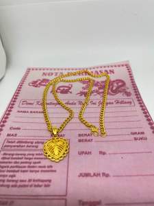 (L&A) Kalung rantai liontin love termewah lapis impor kalung wanita dewasa berlapis emas 24k anti luntur anti karat