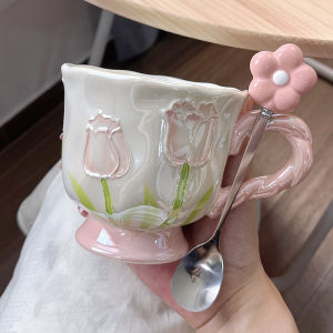 LUXIAOSHI | Tulip-Shaped Ceramic Mug