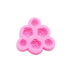 DIY floral resin phone case head rope mold 3D Rose floral Large Small Resin Accessories Silicone Molds flower Chocolate Mold