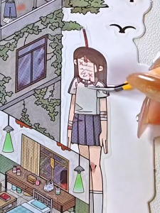 [สยองขวัญ วิทยาเขต] 3D ภูมิทัศน์สติกเกอร์กันน้ําหนังสือคอลเลกชันการ์ตูนสไตล์ Scrapbooking Journaling Planner ตกแต่ง