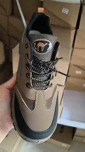 Korean Sneaker shoes for men rubber breathable Hiking Climbing shoes for men Wear-Resistant running shoes casual walking shoes working shoes for men Size 39 To 46