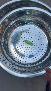 Rổ thưa lỗ lớn Rá gạo lỗ nhỏ inox 201 HỒNG PHƯỚC THÀNH kích thước 50cm52cm56cm công dụng đa năng sản phẩm bóng đẹp.