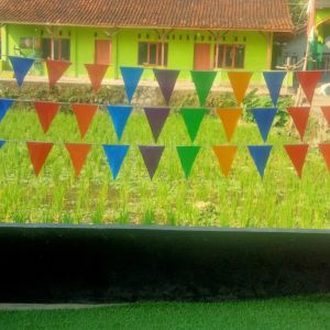BENDERA SEGITIGA RENTANG FULL WARNA 5 METER