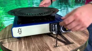 Paket Combo Kompor Portable 2 in 1 Plus Barberque Grill Smokeless 32cm