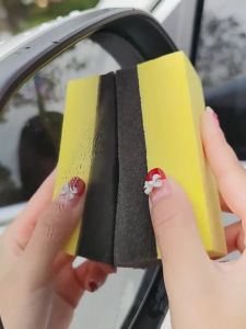 U Shape Sponge Wash Tire Wax Polishing / Tyre Wax Sponge / Span Cuci Tayar Kereta / Cleaning Pad / Car Wheel Tire Tyre Car Care