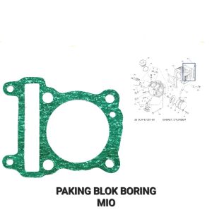 Paking Blok Boring Bawah Mio - Packing Peking Gasket Cylinder Silinder Block Seher Seker Buring Yamaha Fino Mio Karbu Mio Smile Mio Sporty Nouvo