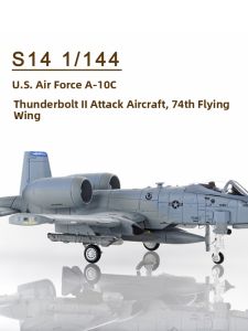Mô Hình Máy Bay Tấn Công A-10C Thunderbolt II Không Quân Mỹ 1/144 Hợp Kim