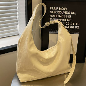 Large Capacity Fashionable Womens Tote Bag Underarm Single Shoulder Commuter Bag for Work 2024 New Style Korean Soft PU