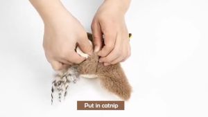 ของเล่นแมว นกกระจอกแบบโต้ตอบ นกจําลองไฟฟ้า แตะเพื่อเปิดใช้งาน ล้างทําความสะอาดได้