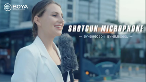 BOYA BY-BM6060 Shotgun Microphone Professional Condenser Microphone for Canon Nikon Sony Camcorders Interview Streaming
