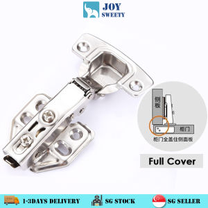 🇸🇬【SG stock】Stainless Steel Soft Close Hinge with Screws/ Closing Cabinet Hinge /Conceal Hinges Cupboard Wardrobe Hinge