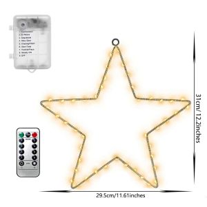 Star String Light LED Window Decor 8 Modes Holiday for Home Party New Year Decoration Spring Festival Indoor Outdoor Decor