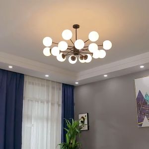 YHLAMP Nordic LED Tricolor Chandelier Ceiling Light Living Room Center Light Pendant Lamp Modern Design Bar Counter Drop Lights Energy saving Hanging Lights For Dining Room Bedroom Modern Minimalist Sala
