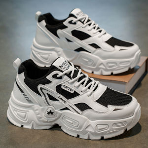 Mens Breathable Mesh Shoes Casual Workwear Anti-Odor Black Dirt-Resistant Slip-Resistant Versatile Sports Leisure Dad Shoes