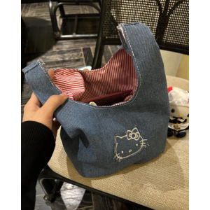 Túi Xách Hellokitty Nhẹ Cho Đi Làm Túi Xách Du Lịch Cho Nữ Túi Xách Nhỏ Đựng Đồ Dùng Cá Nhân Túi Xách Bằng Da PU Mềm