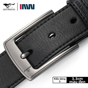 SEPTWOLVES | Dây Nịt Da Thật Cho Nam Có Khóa Ghim