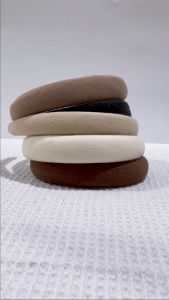 Solid Color Korean Hairband Sponge Headband for Women Puffy Hair Band Wild Sponge Wide Head Band Hair Hoop Girls Vintage Elastic Simple Hair Band