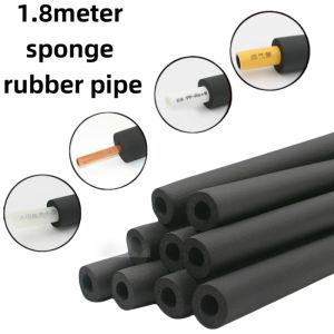 1.8M Sponge Rubber Pipe Black Waterproof Pipeline Holder Thermal Insulation Tubular Protective Sleeve Tube Protector